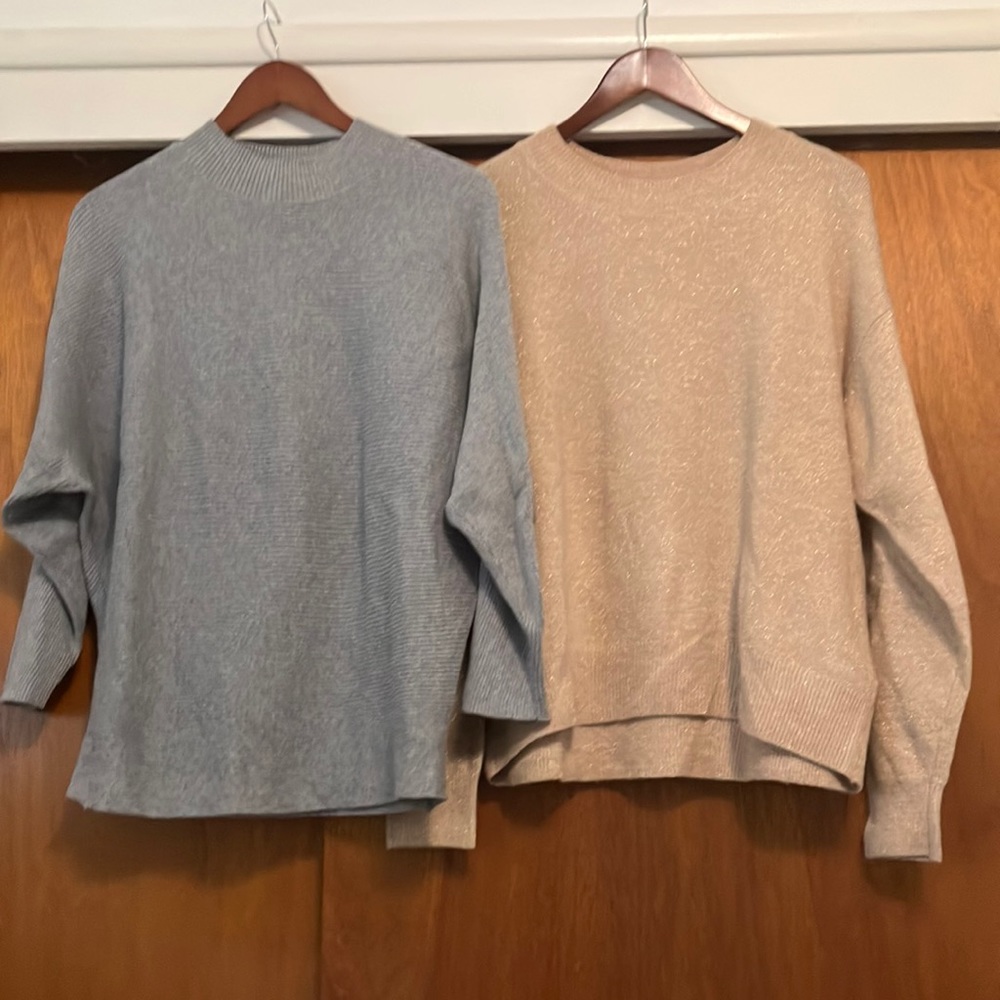 Two crew neck sweaters